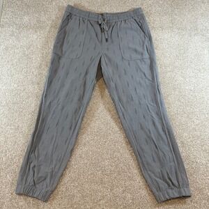 Athleta Farallon Printed Jogger Grey Textured Pants Womens size 14